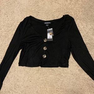 Streetwear society cropped long sleeve